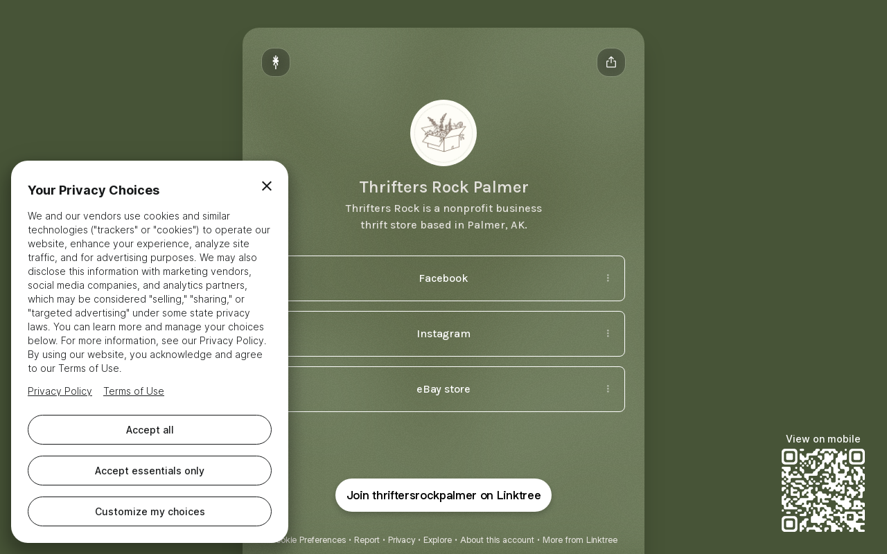 Thrifters Rock website preview
