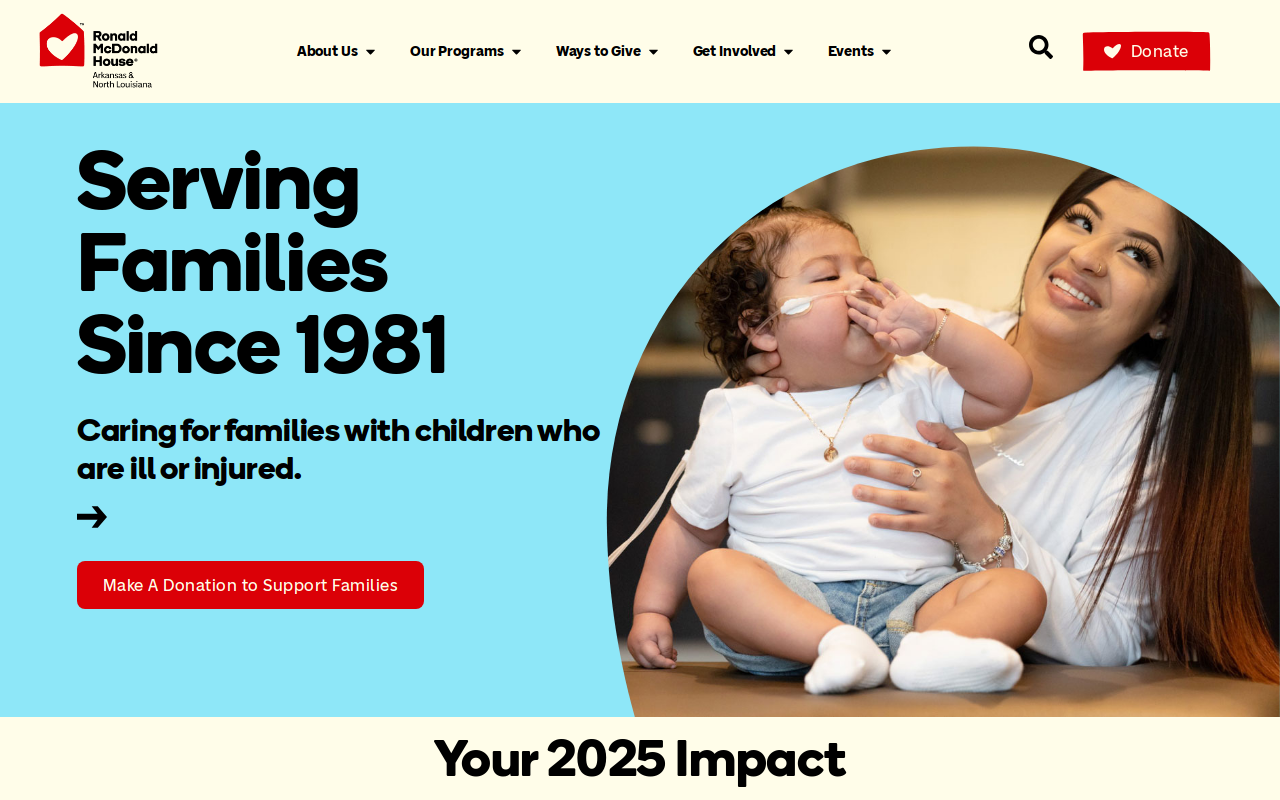 Ronald McDonald House website preview