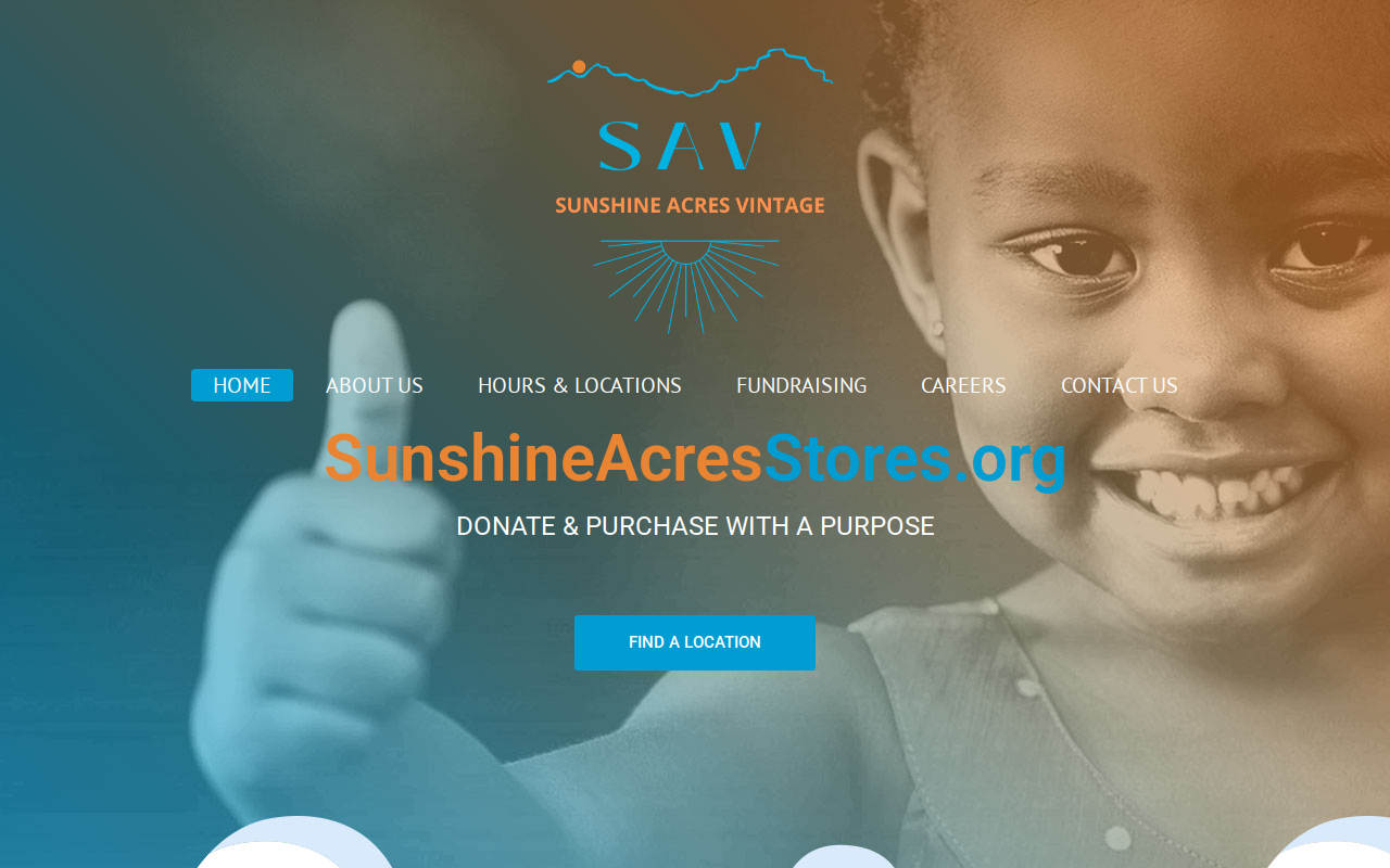 Sunshine Acres Furniture & More website preview