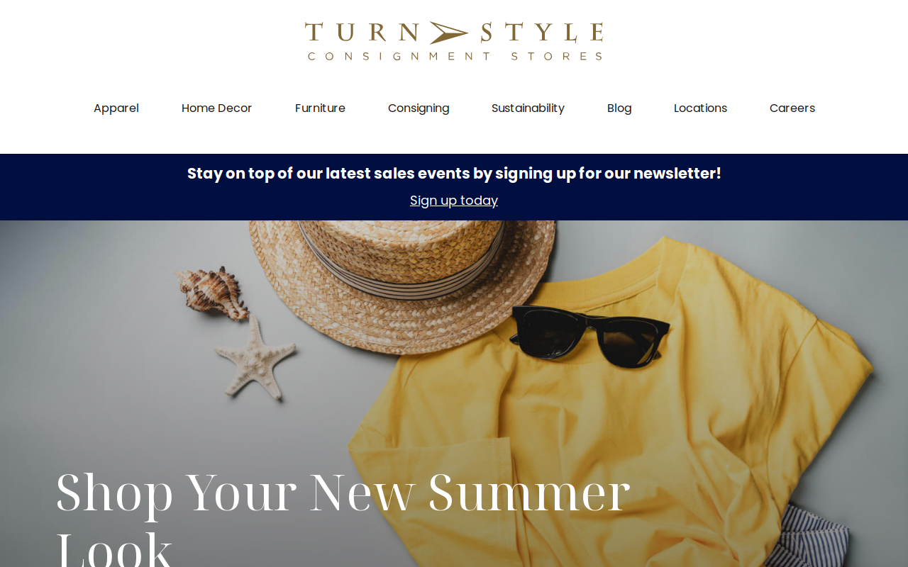 Turn Style Consignment website preview