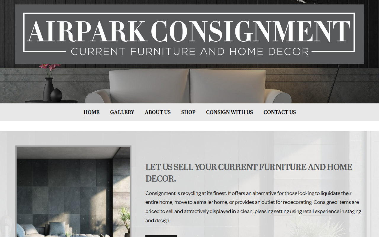 Airpark Consignment website preview