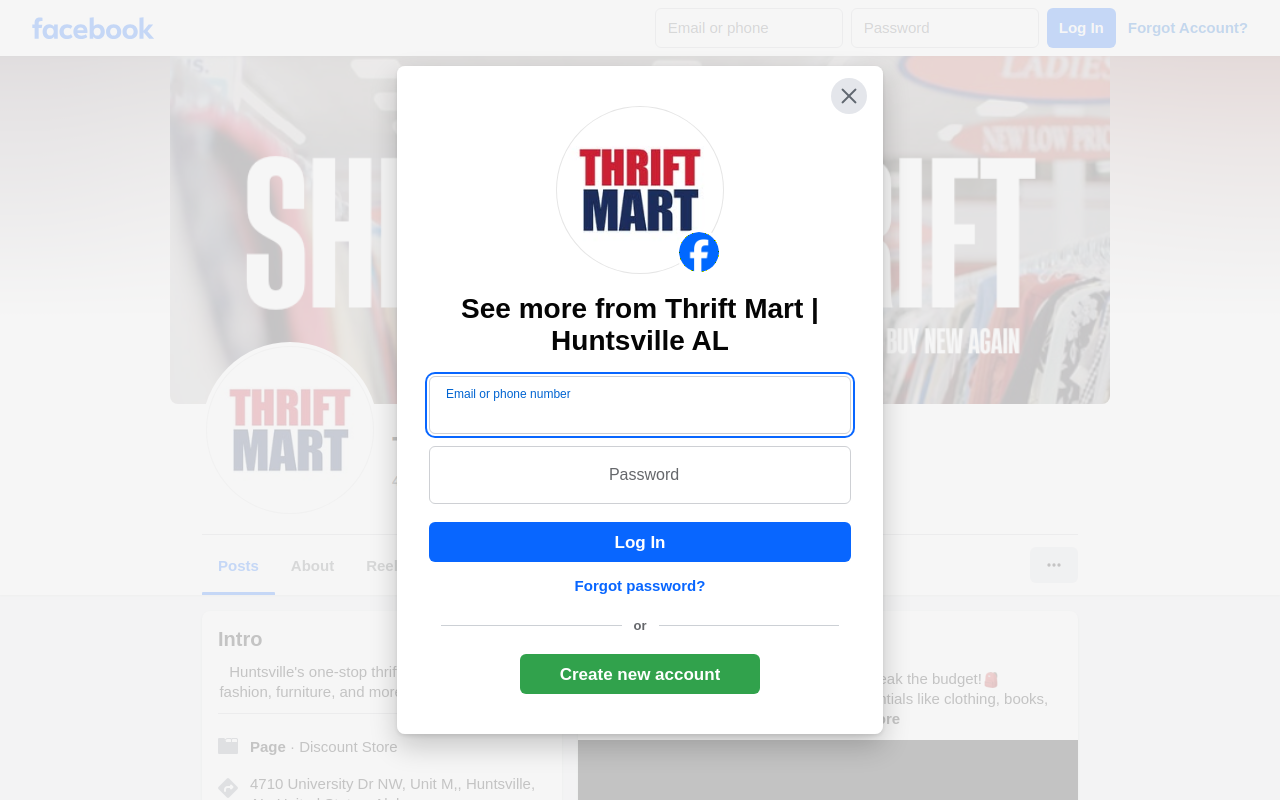 Thrift Mart website preview