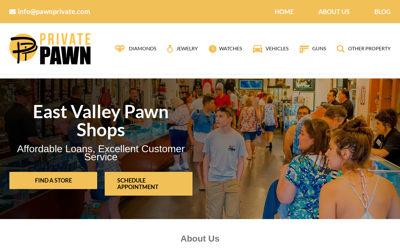 Private Pawn website preview