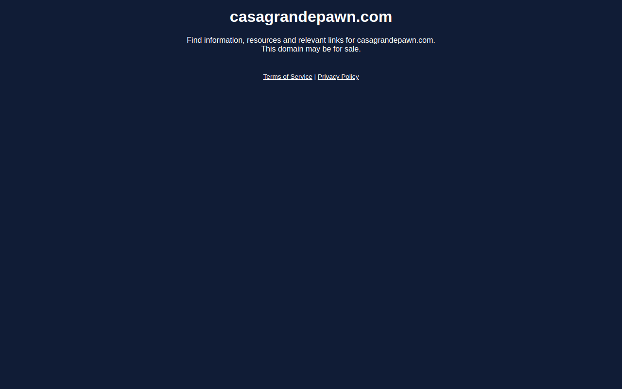 Casa Grande Pawn website preview