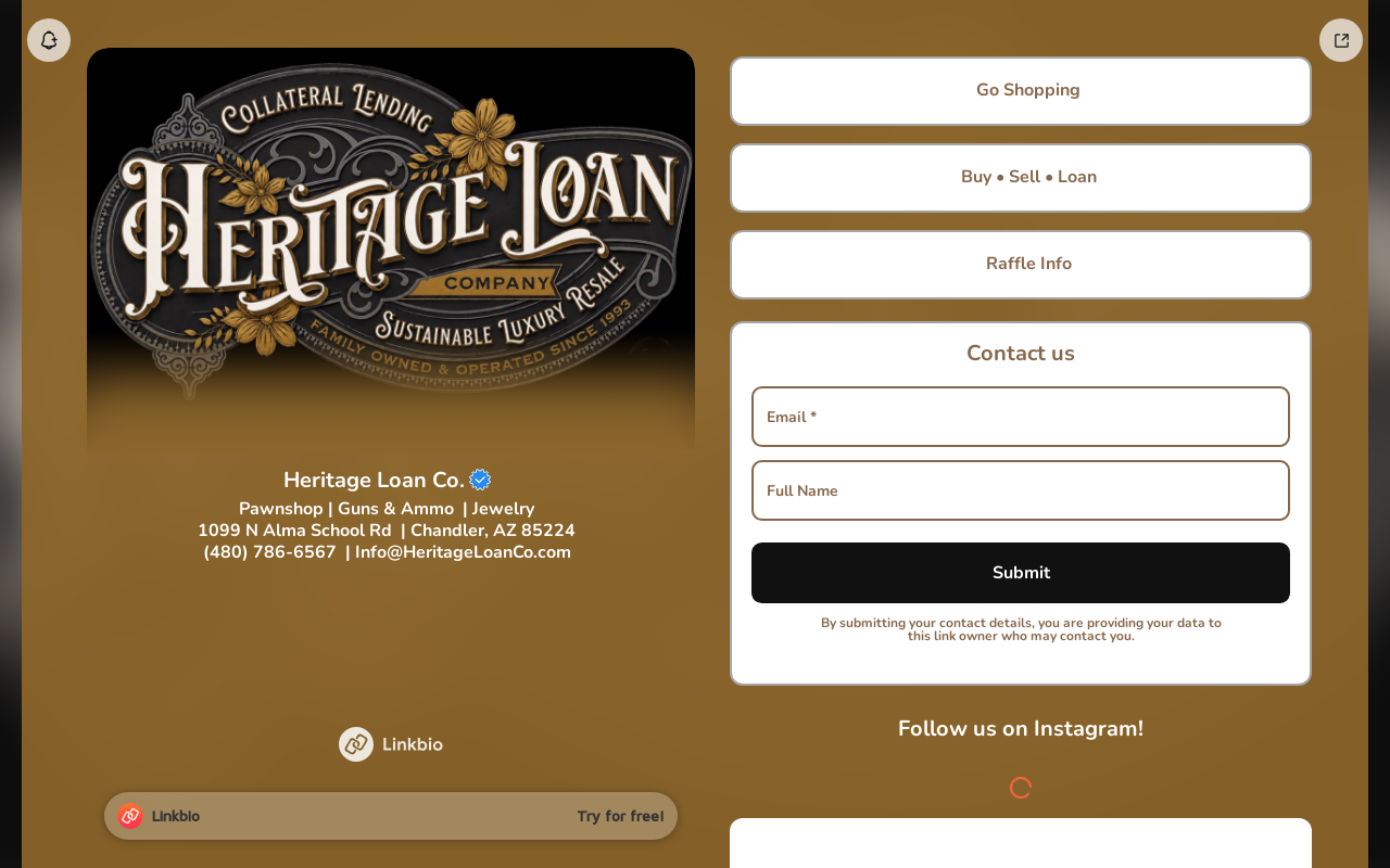 Heritage Loan Company website preview