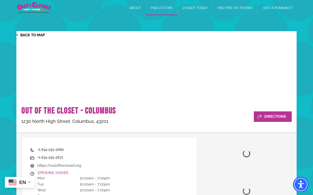 Out of the Closet website preview