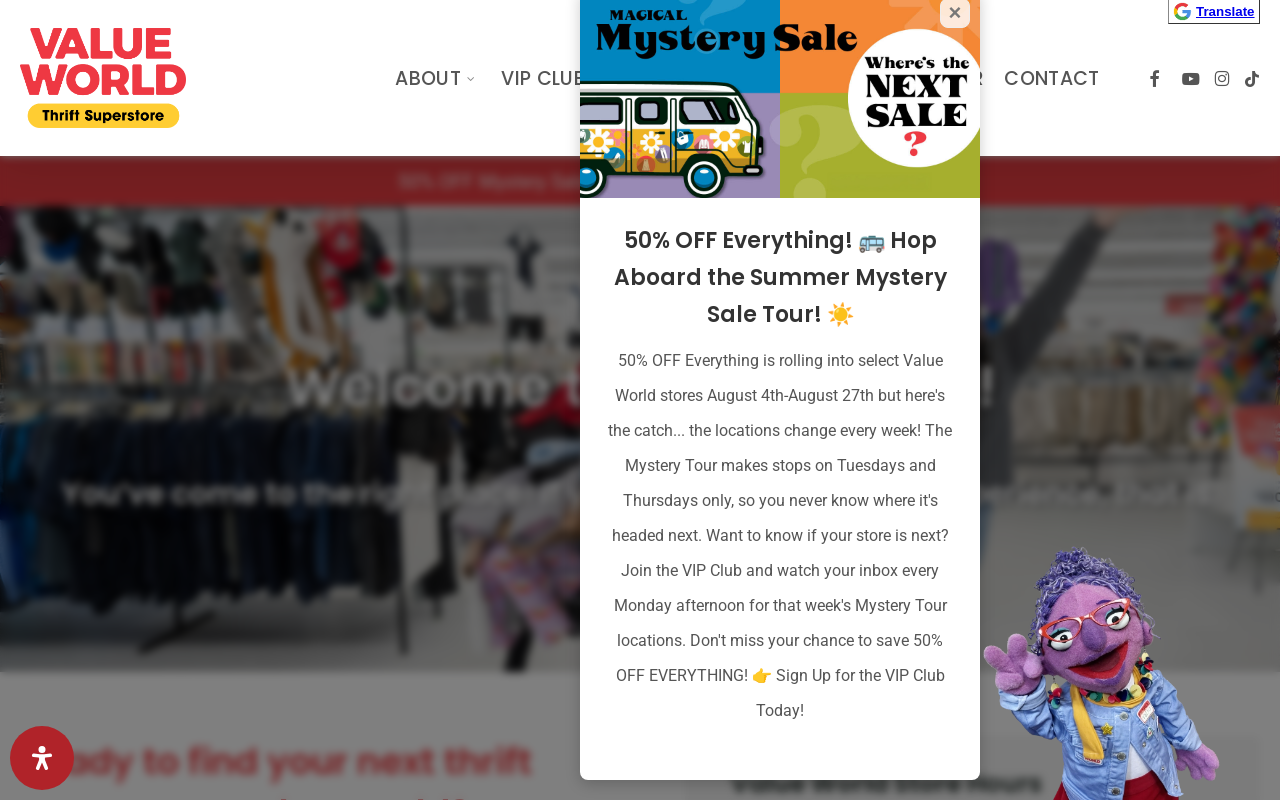 Value World website preview