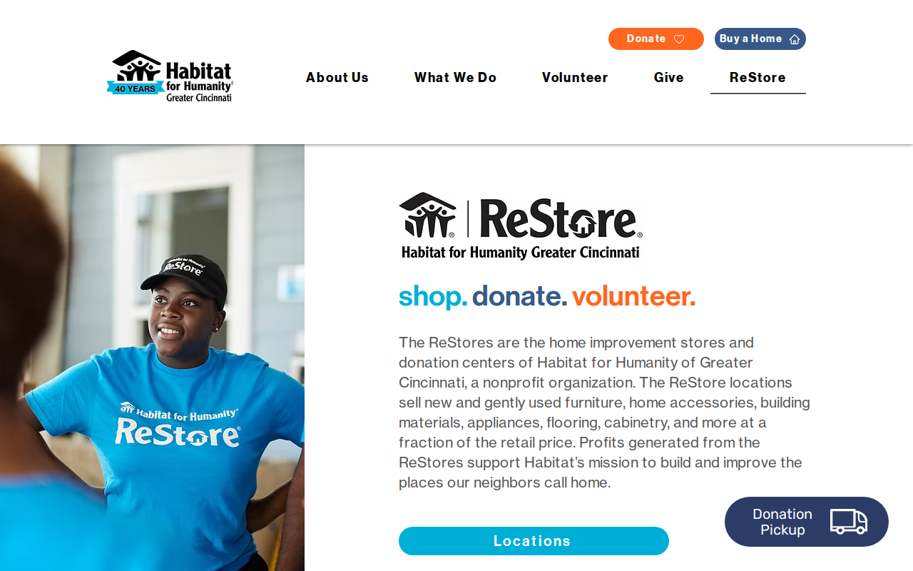 Habitat ForHumanity ReStore - Fairfield website preview