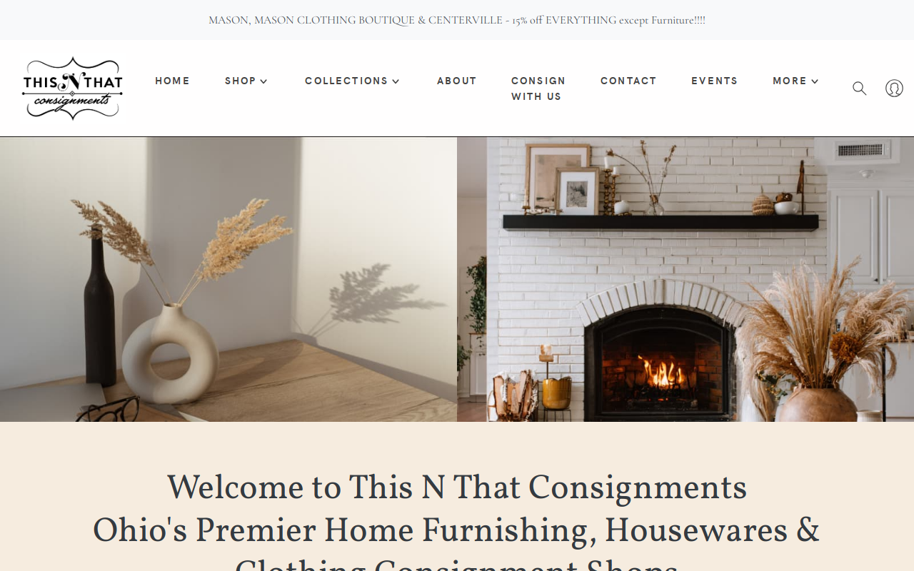 This N That Consignments website preview