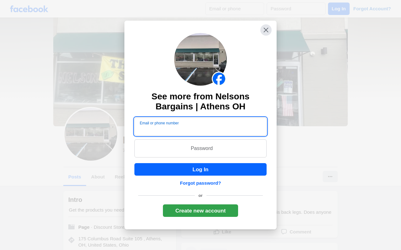 Nelson's Thrift Store website preview