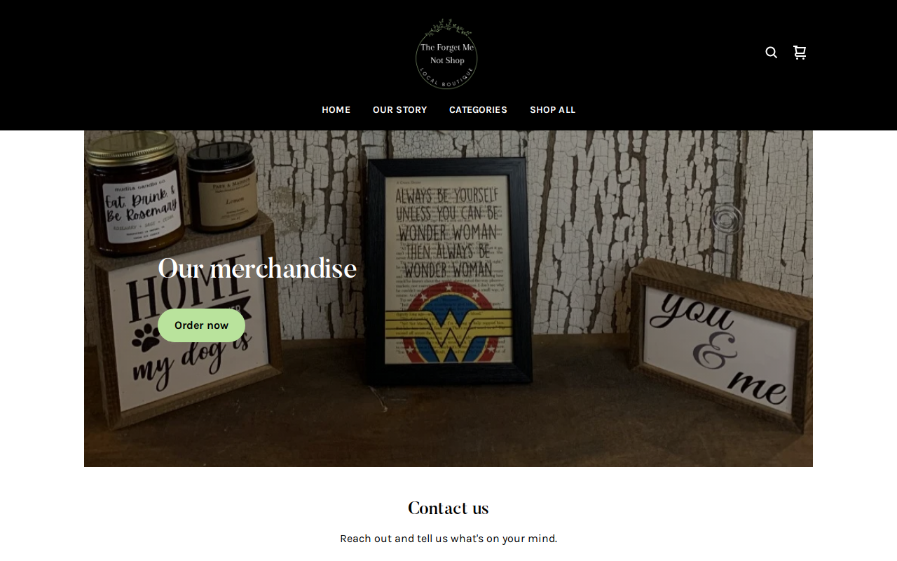 The Forget-Me-Not Shop website preview