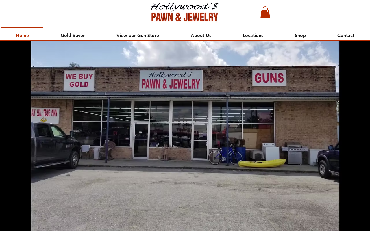 Hollywood's Pawn & Jewelry website preview