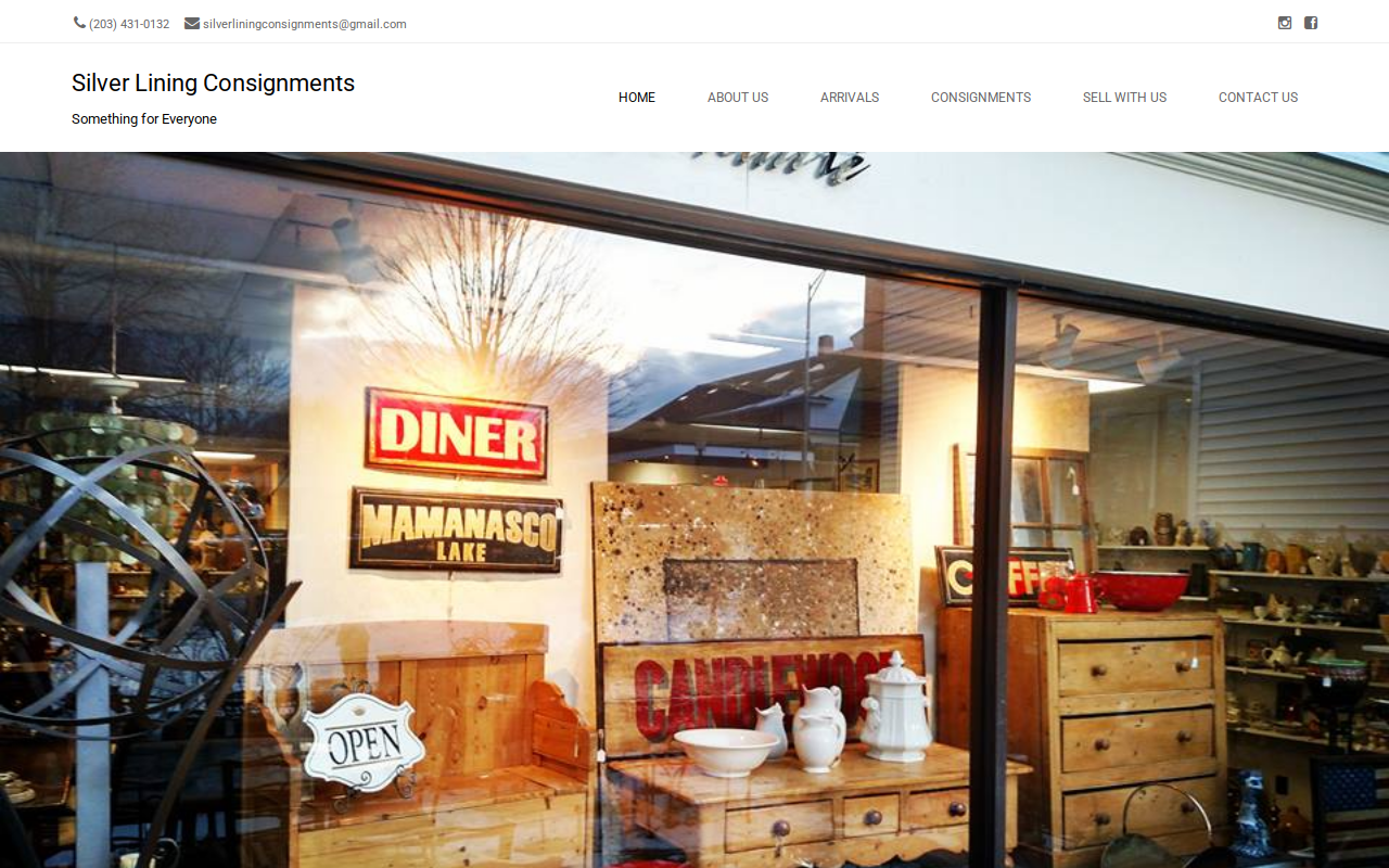 Silver Lining Consignment - Antiques And Furniture website preview