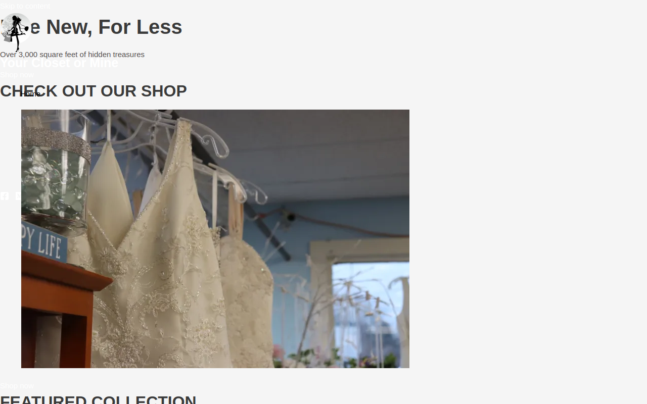 Your Closet or Mine Consignment & Boutique website preview