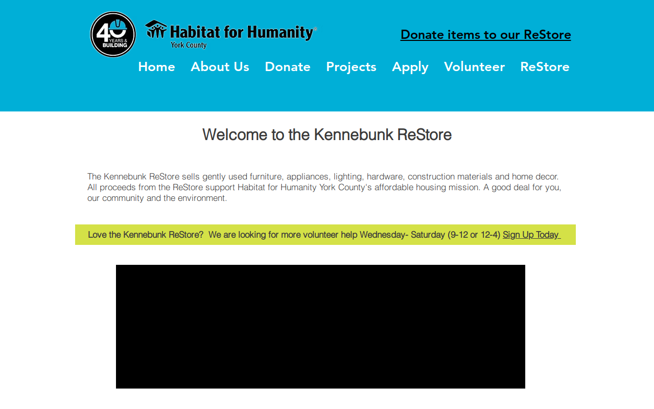 Kennebunk Restore - Habitat For Humanity York County website preview