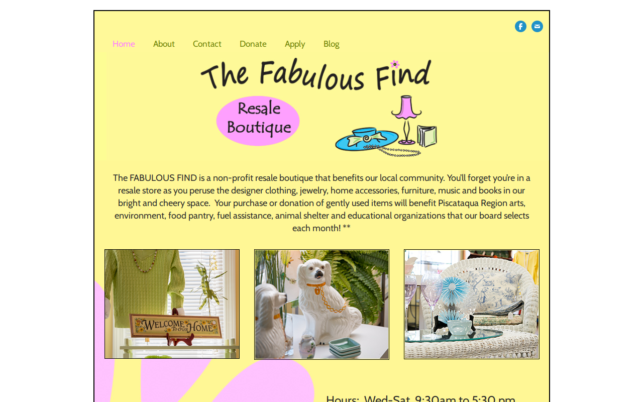 The Fabulous Find website preview