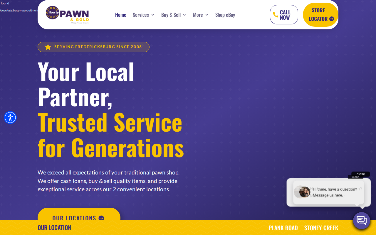 Liberty Pawn & Gold website preview