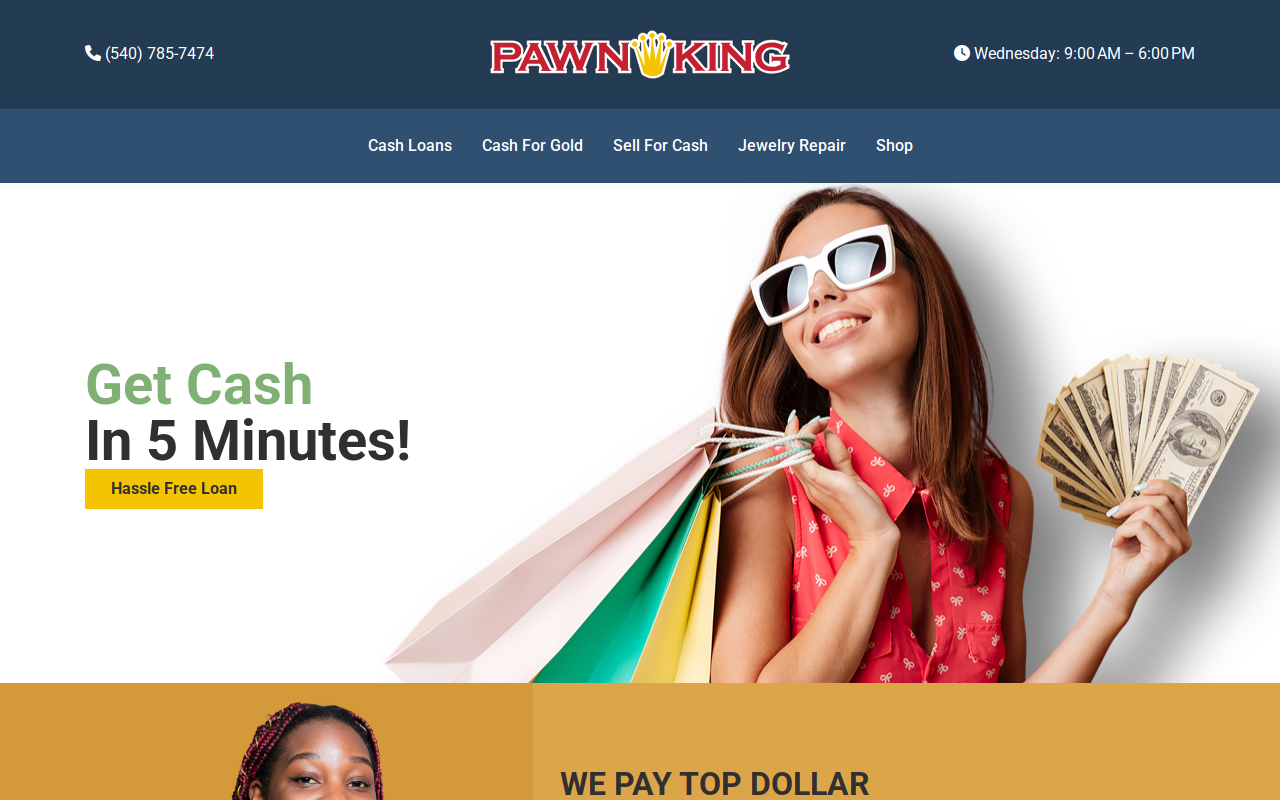 Pawn King website preview