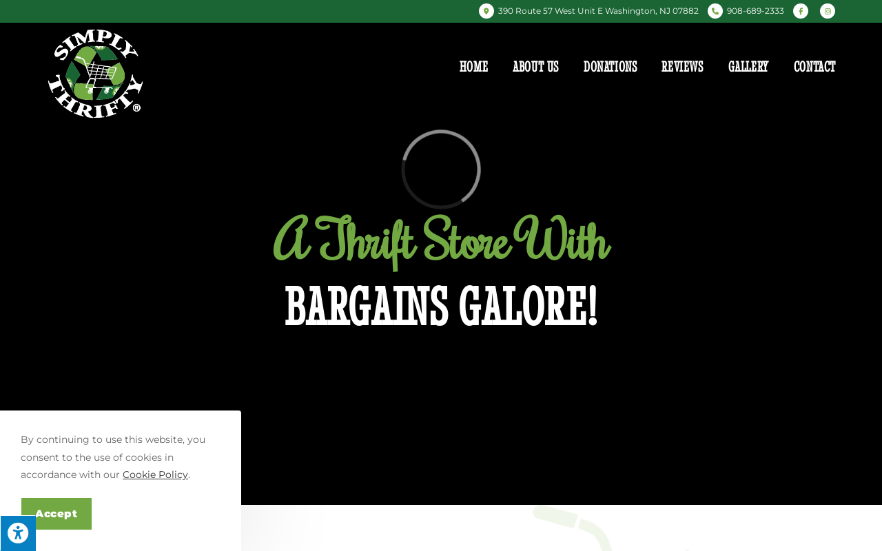 Simply Thrifty Thrift Store website preview