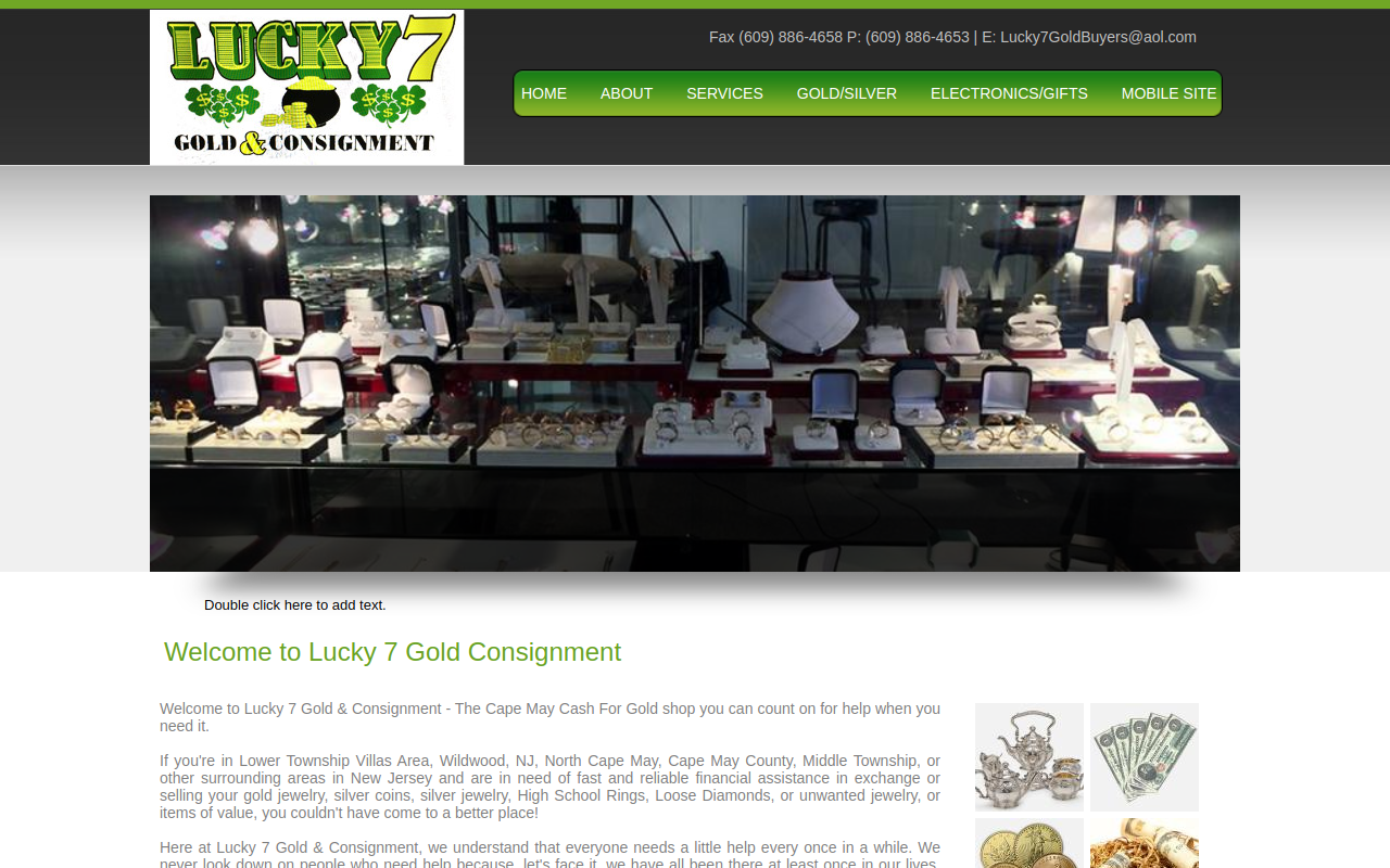 Lucky 7 Gold & CONSIGNMENT website preview