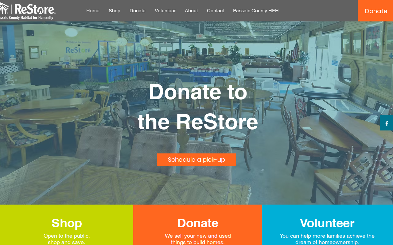Habitat for Humanity ReStore website preview