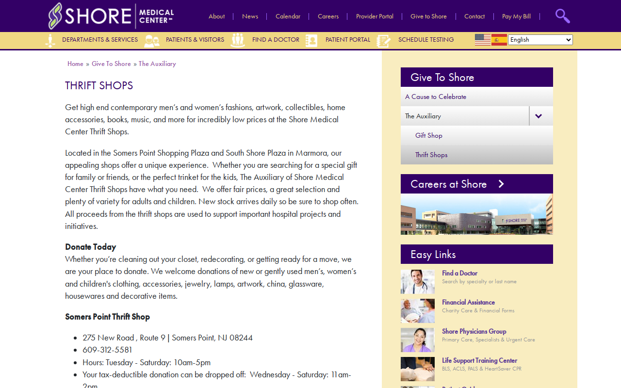 Marmora Thrift Shop website preview