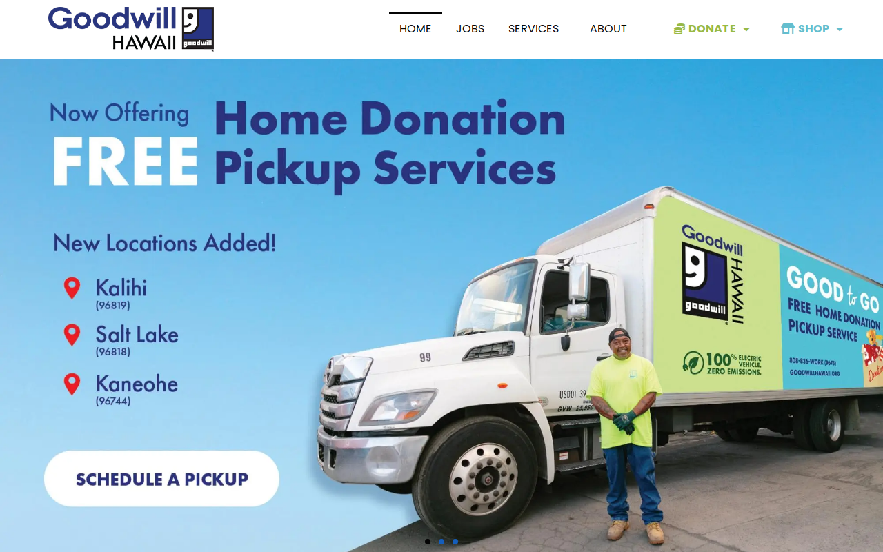 Goodwill Store and Donation Center website preview