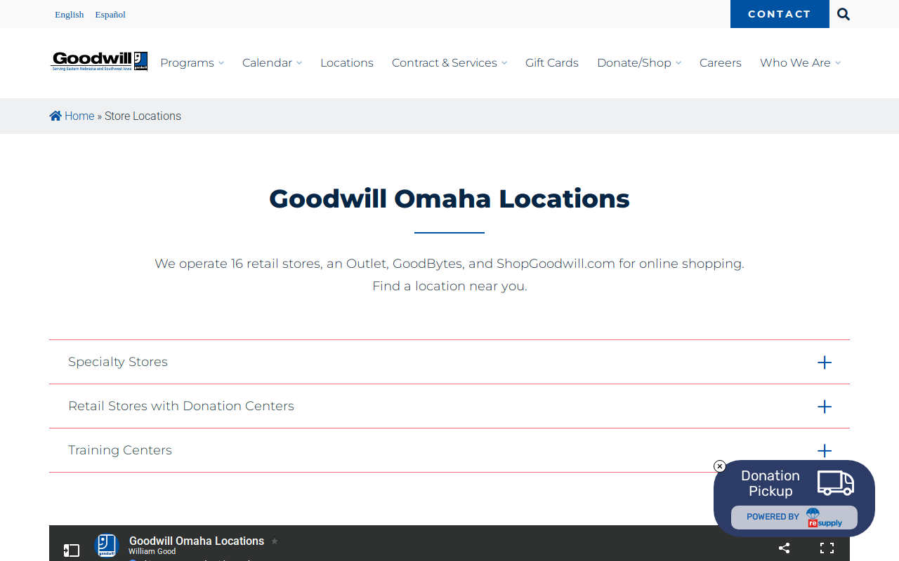 Goodwill Outlet website preview