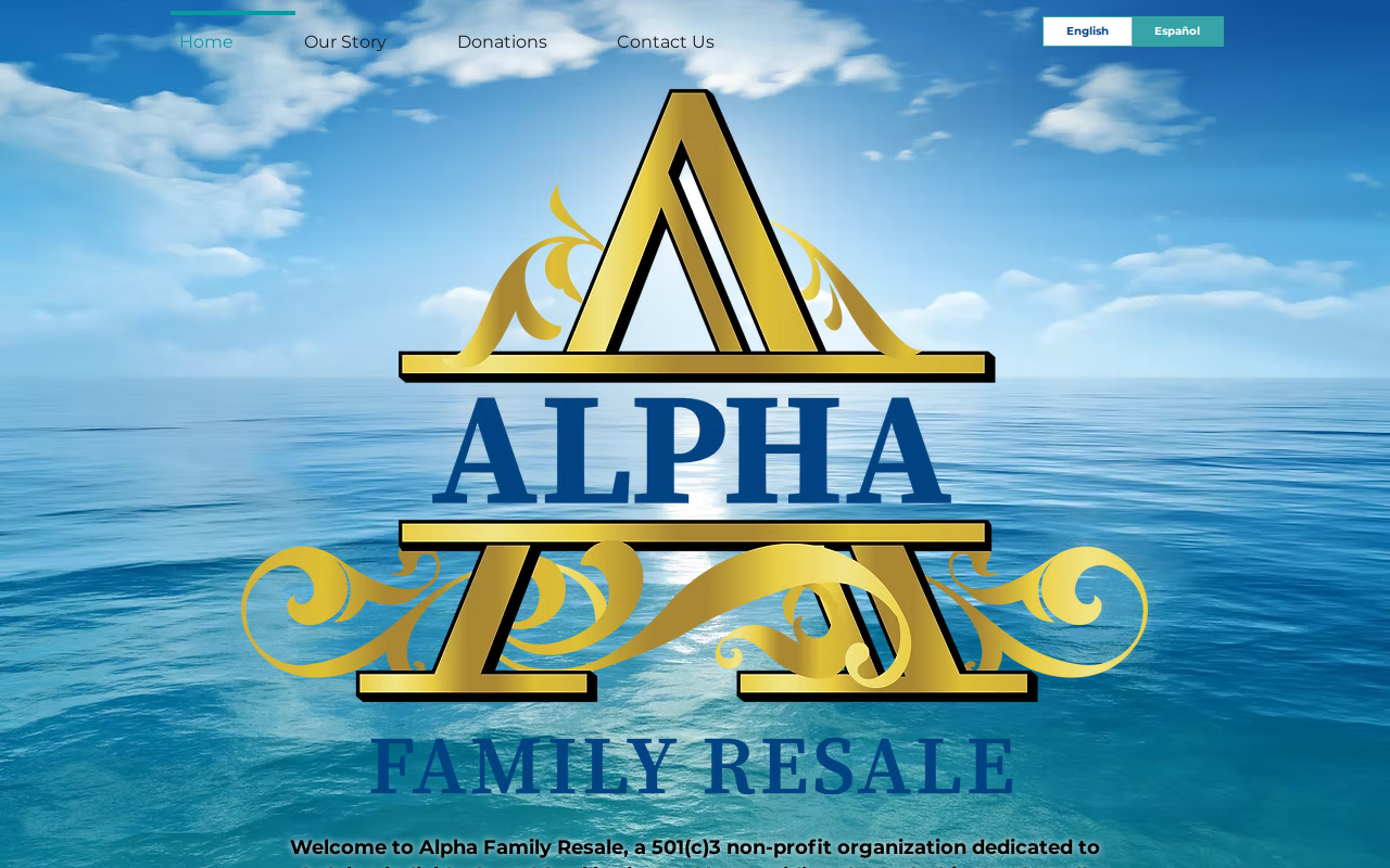 Alpha Family Resale website preview