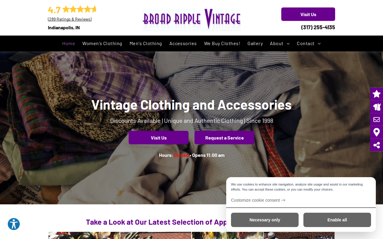 Broad Ripple Vintage website preview