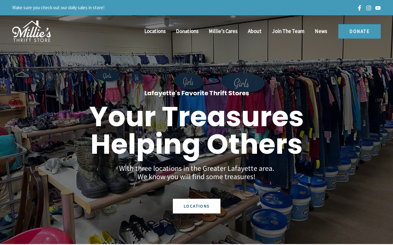 Millie's Thrift Store at Saint Tom's website preview