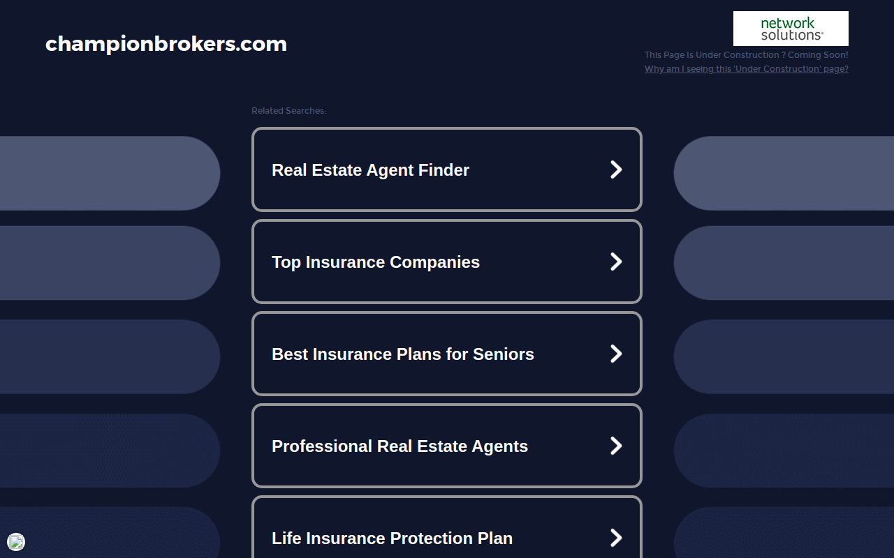 Champion Brokers website preview
