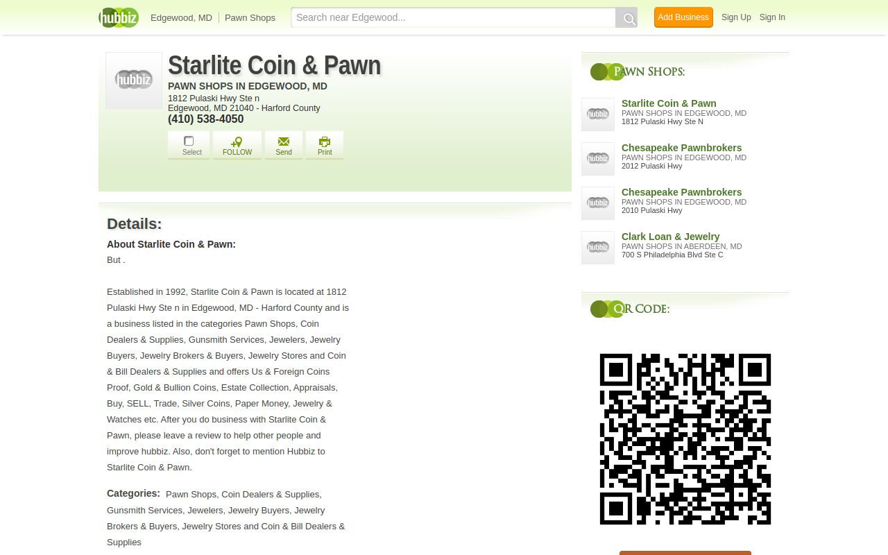 Starlite Coin & Pawn website preview