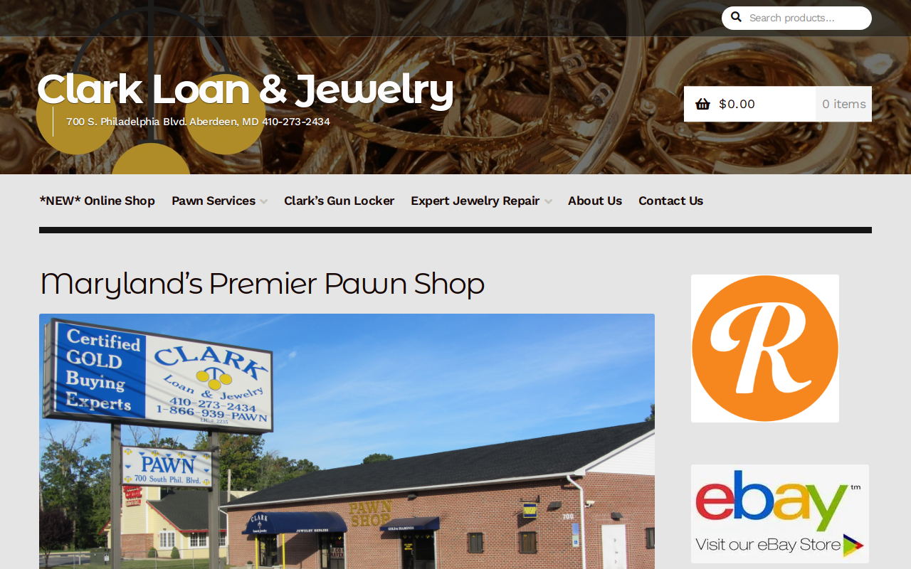 Clark Loan & Jewelry website preview