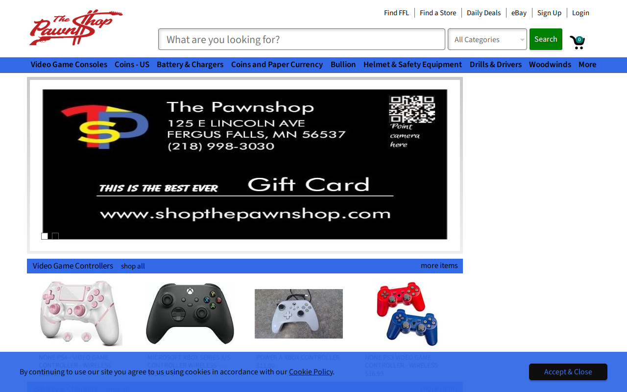 The Pawnshop website preview