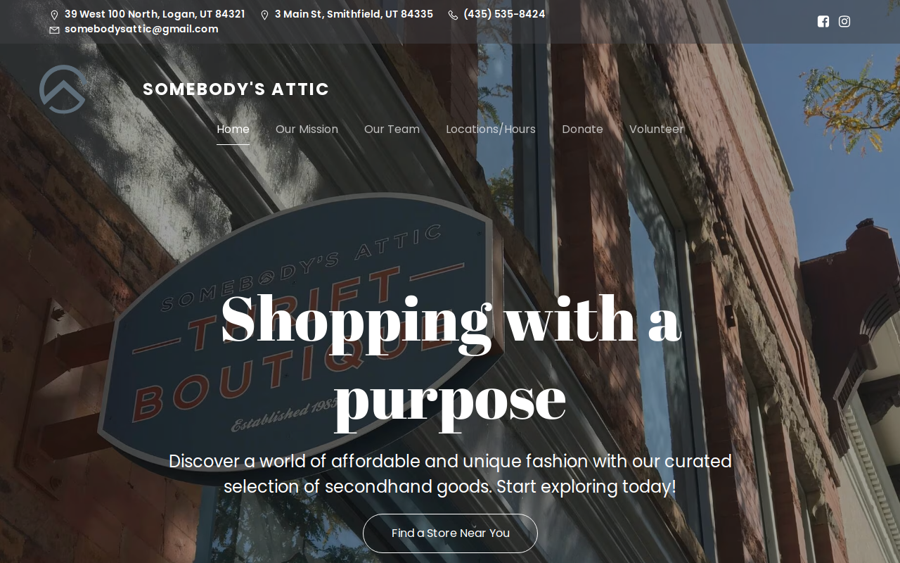 Somebody's Attic website preview