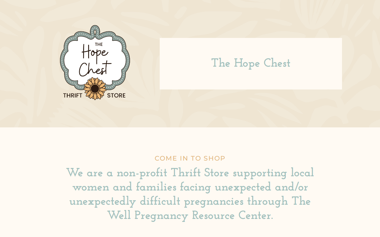 The Hope Chest website preview