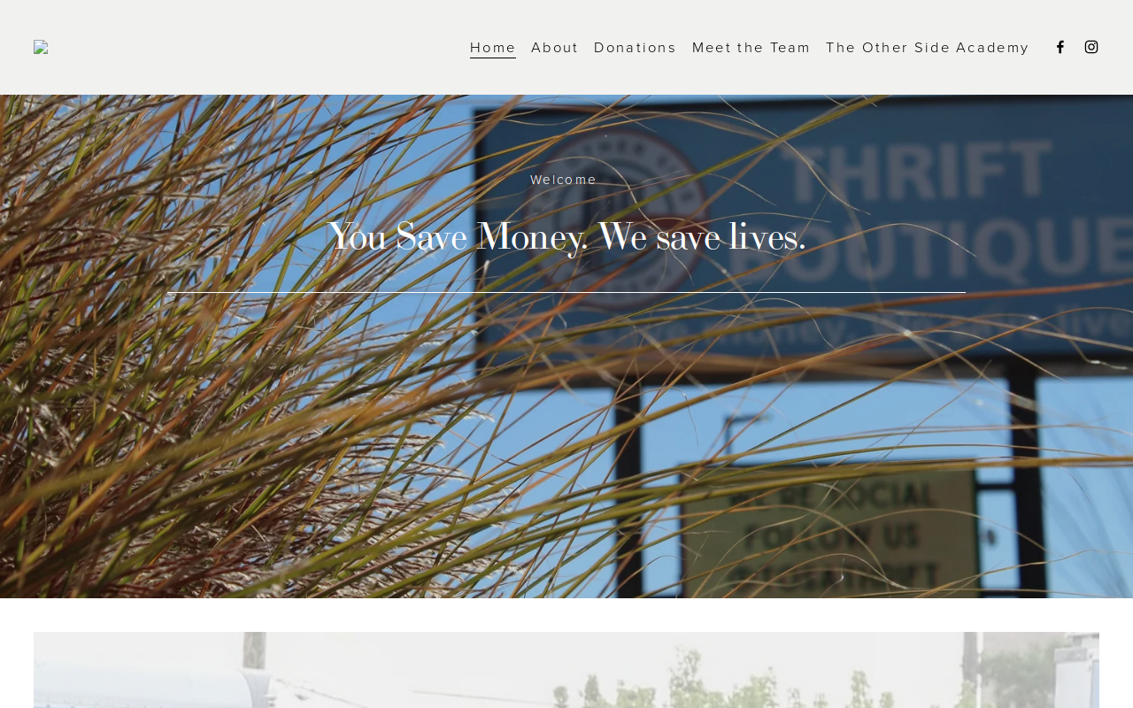 The Other Side Thrift Boutique website preview