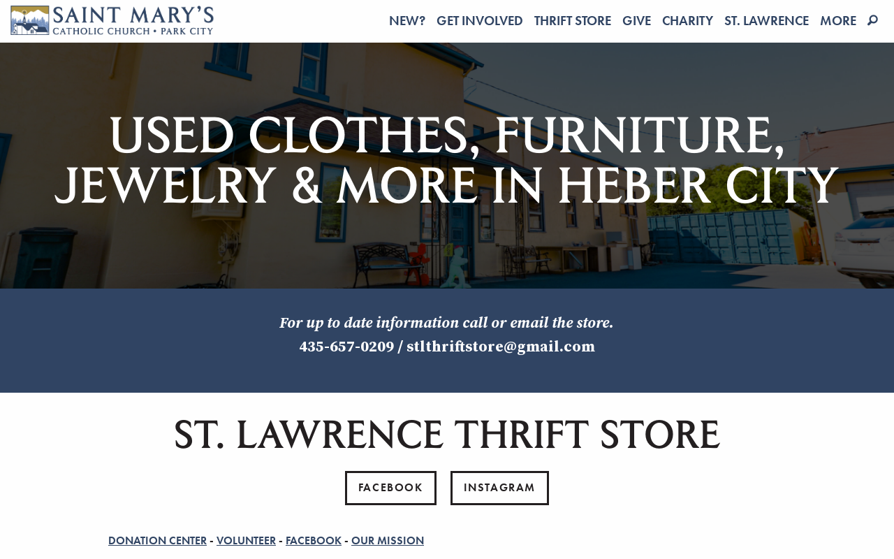 St. Lawrence Thrift Store website preview