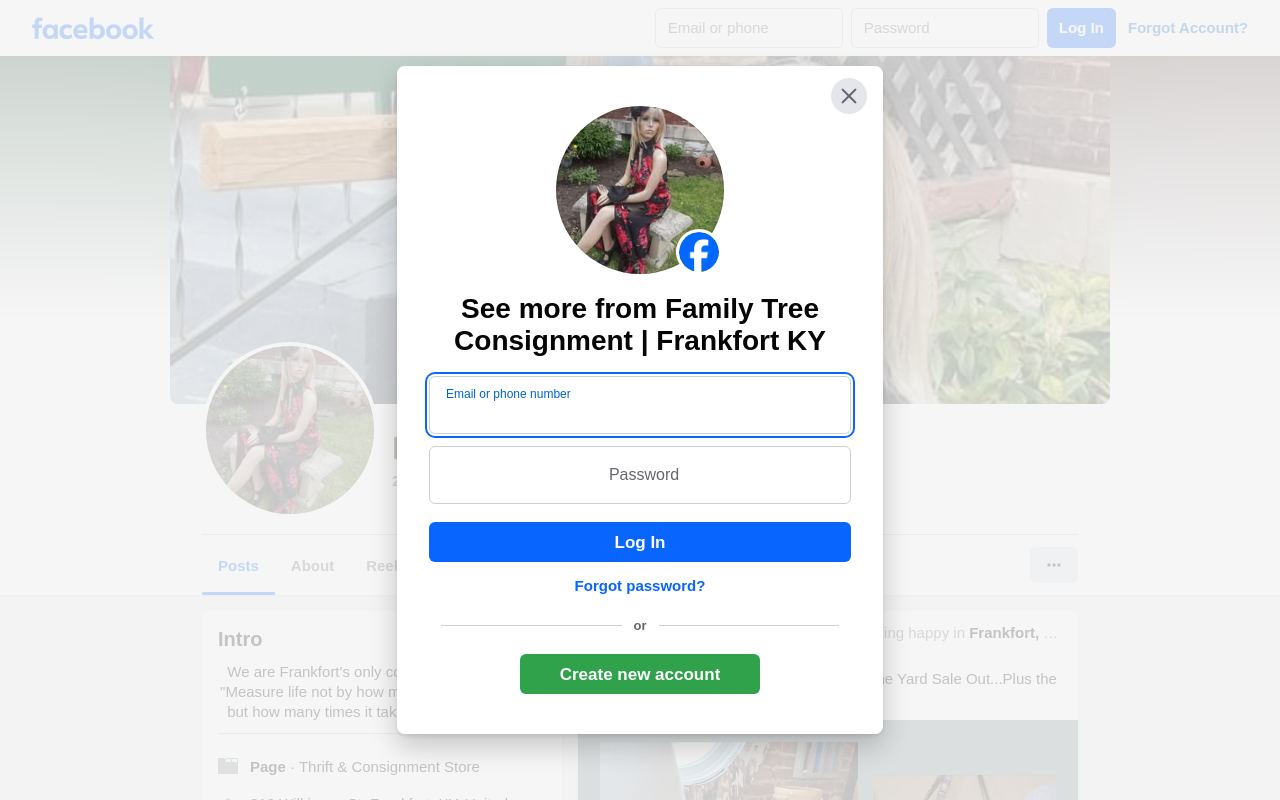Family Tree Consignment Boutique website preview