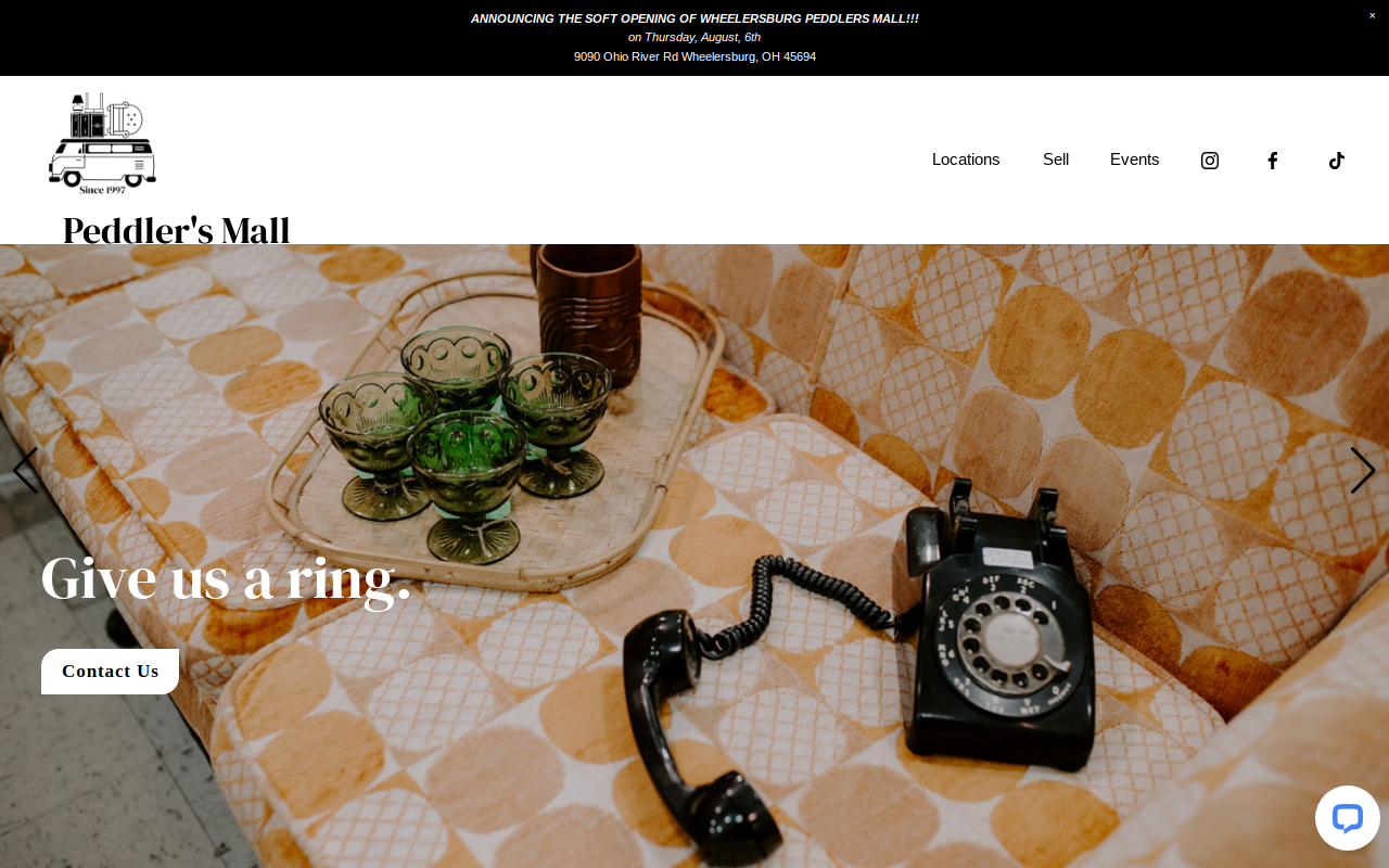 Elizabethtown Peddlers Mall website preview