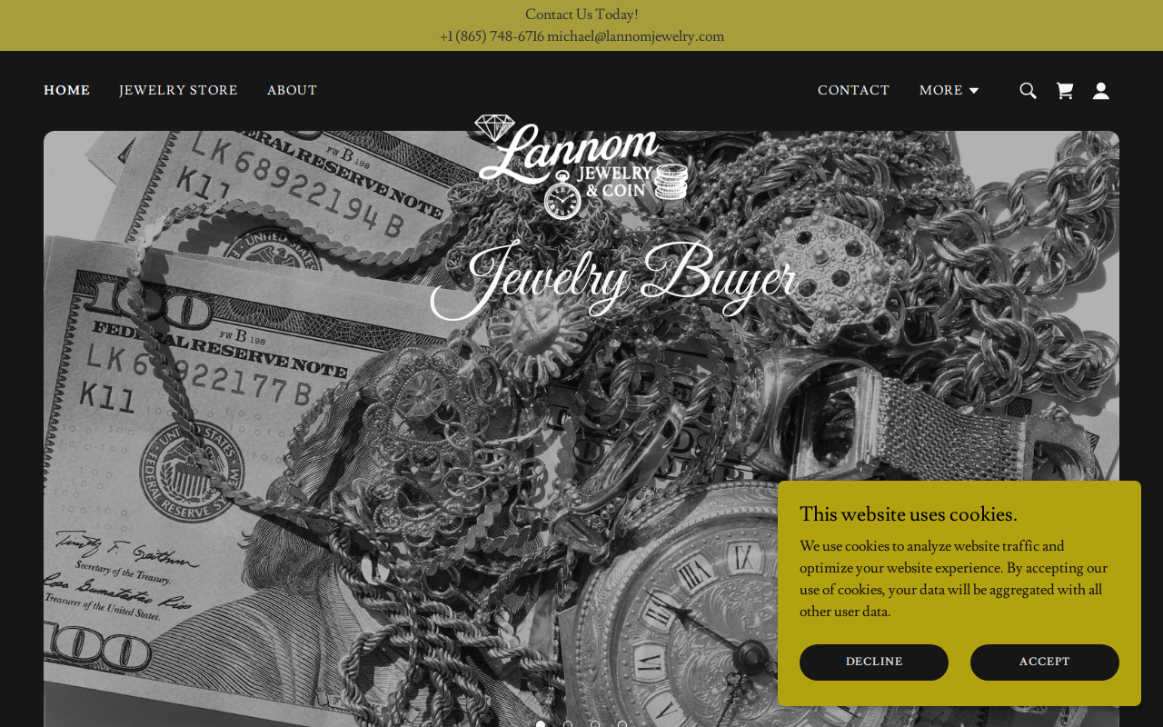Lannom Jewelry & Coin website preview
