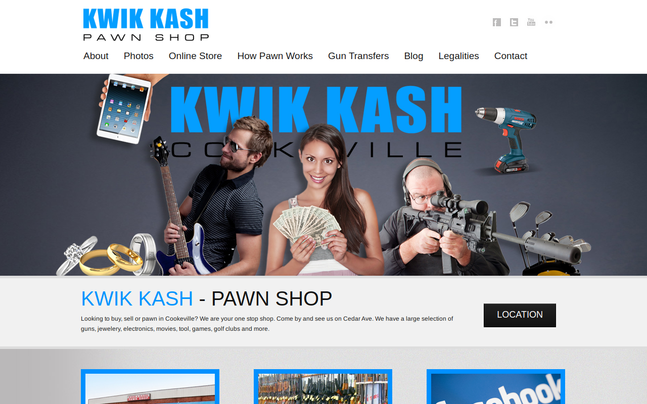 Kwik-Kash Pawn Shop website preview