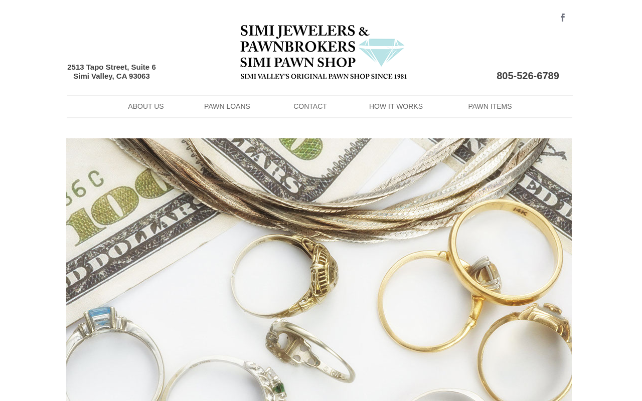 Simi Jewelers & Pawnbrokers website preview