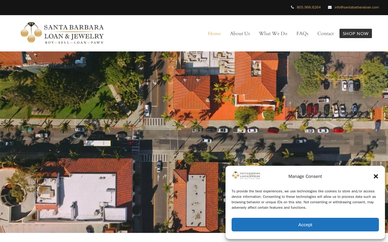 Santa Barbara Loan & Jewelry website preview