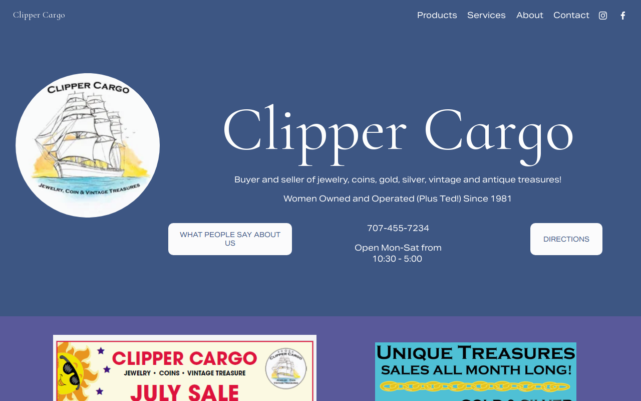 Clipper Cargo website preview