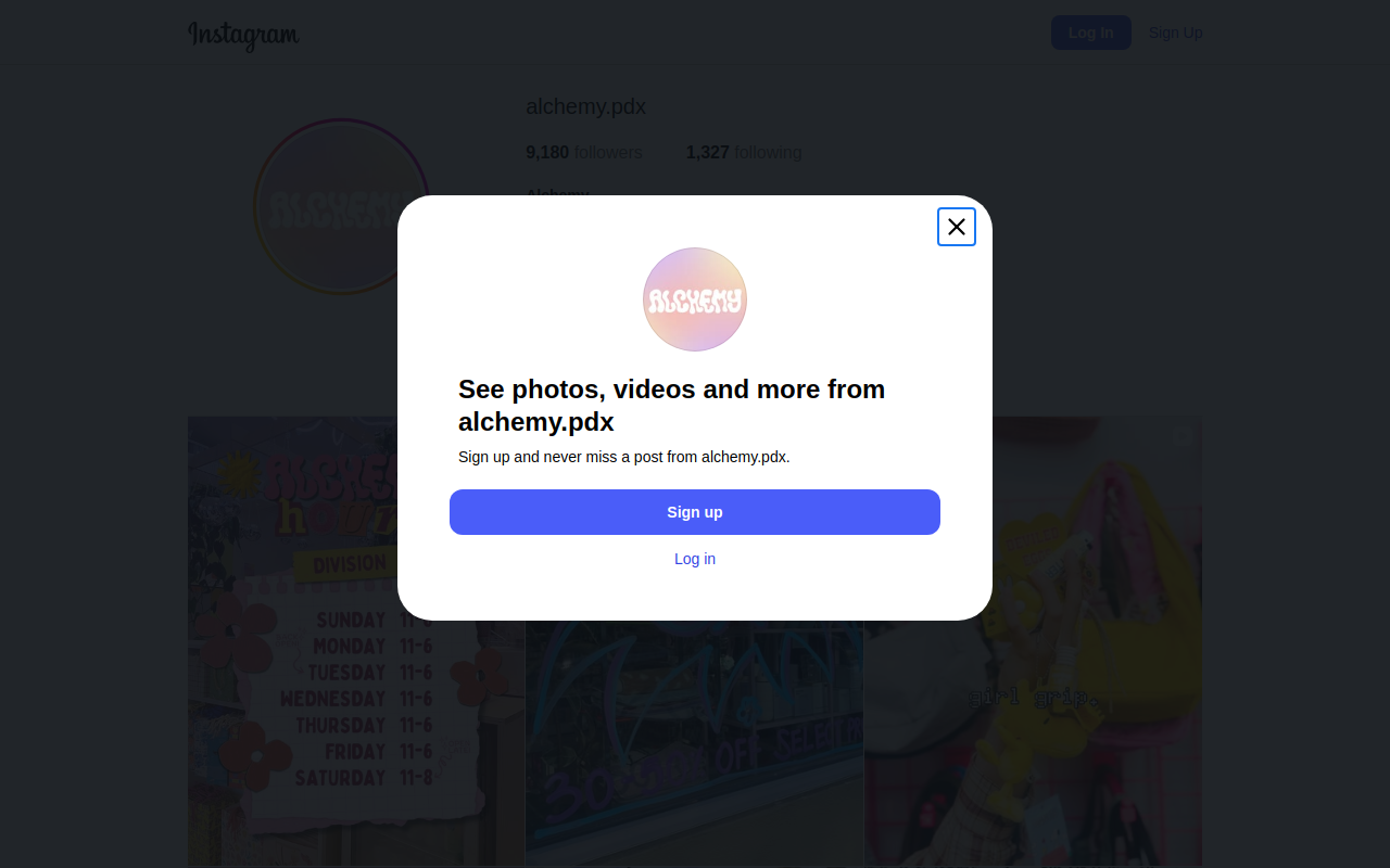 Alchemy website preview