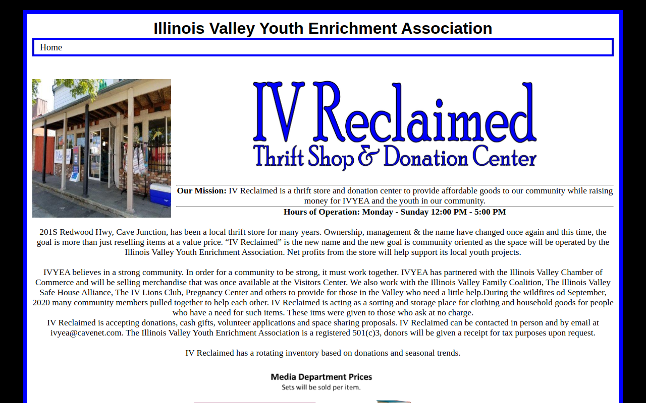 IV Reclaimed website preview