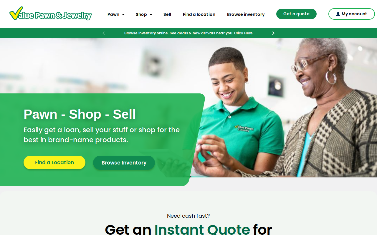 Value Pawn & Jewelry website preview