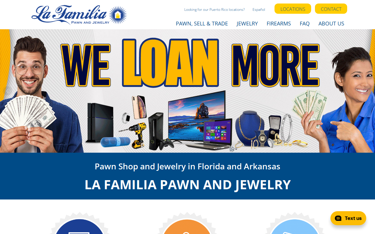 Mega Pawn and Jewelry website preview